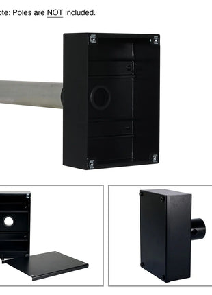 Robolights IWB End Terminal Box with DIN Rail Black (EB/DR/B)