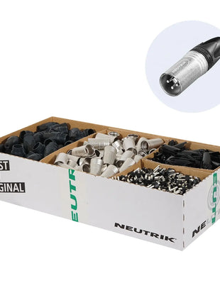 Neutrik XLR 3-Pin Male Plug Pack of 100 (NC3MXX-D)