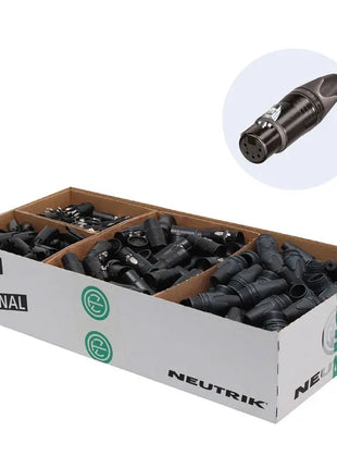 Neutrik XLR 5-Pin Female Socket Black NC5FXX-BAG-D (Pack of 100)