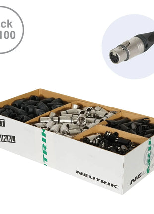 Neutrik XLR 5-Pin Female Socket Pack of 100 (NC5FXX-D)