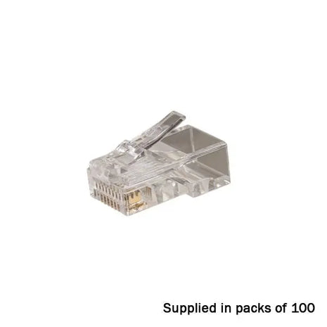  RJ45 Crimp plugs CAT5E/CAT6 Unshielded 15 Micron Pack of 100