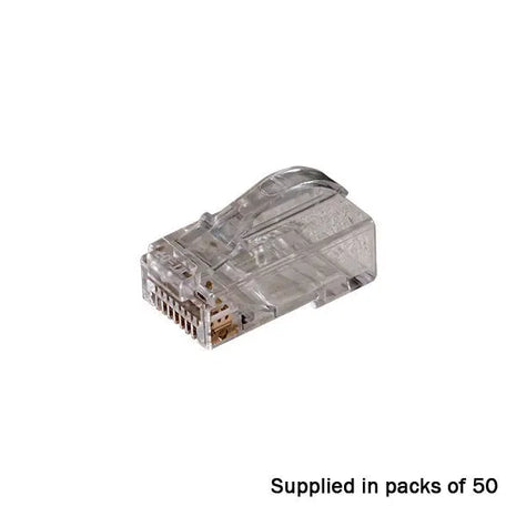  RJ45 Crimp plugs CAT6 Unshielded Arc-latch Pack of 50