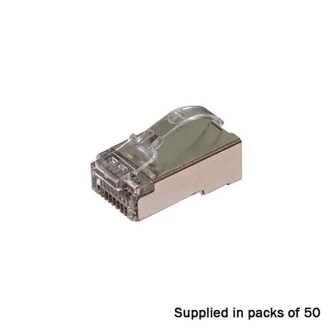  RJ45 Crimp plugs CAT6A Shielded Arc-latch Pack of 50