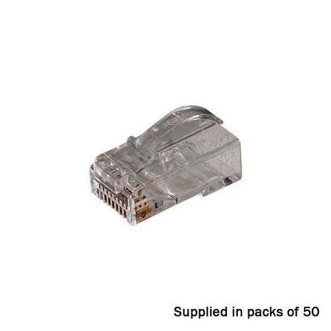  RJ45 Crimp plugs CAT6A Unshielded Arc-latch Pack of 50