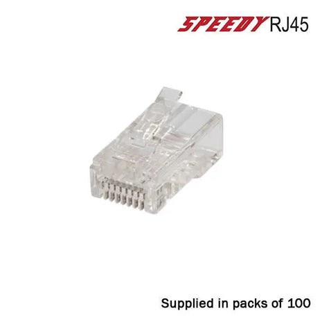  CAT5E Speedy RJ45 Push Through Crimp Plugs Pack of 100