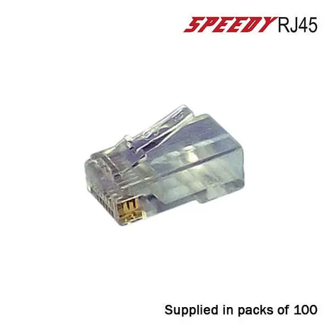  CAT6 Speedy RJ45 Push Through Crimp Plugs Pack of 100