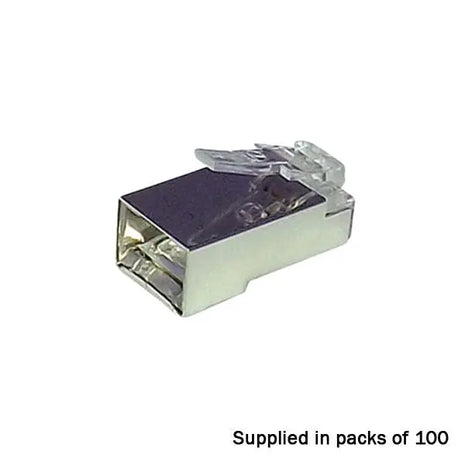  CAT6 Speedy RJ45 Shielded Push Through Crimp Plugs Pack of 100