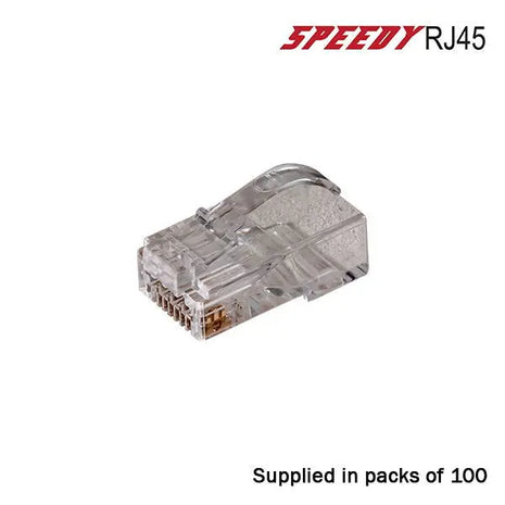 CAT6/6A Speedy RJ45 Unshielded Push Through Crimp Plugs Pack of 50