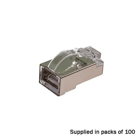 CAT6/6A Speedy RJ45 Shielded Push Through Crimp Plugs Pack of 50