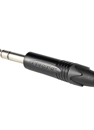 Neutrik 3-Pole 6.35mm (1/4") Black Jack Plug NP3X-BAG