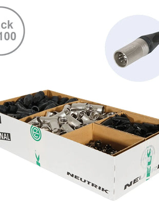 Neutrik XLR 5-Pin Male Plug Pack of 100 (NC5MXX-D)