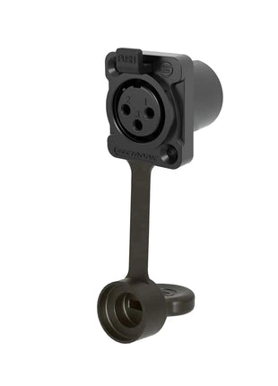  XLR IP67 3-Pin Chassis Female Black K3F2C-W-B-67