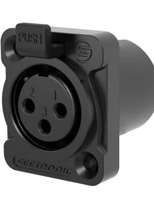  XLR IP67 3-Pin Chassis Female Black K3F2C-W-B-67