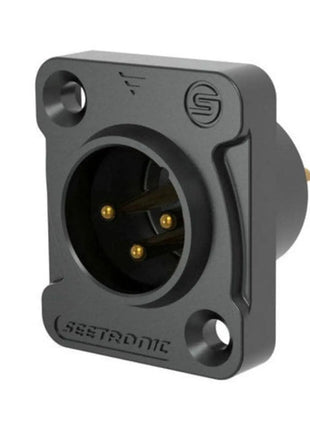  XLR IP67 3-Pin Chassis Male Black J3F2C-W-B-67