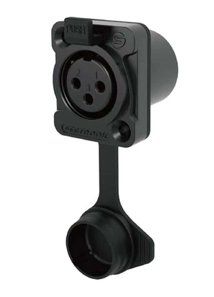  XLR IP65 3-Pin Chassis Female Black K3F2CWB