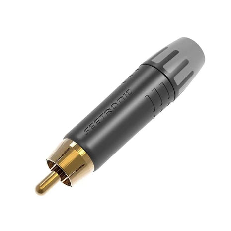 Seetronic Phono Male Cable Connector Black MT380