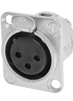 Neutrik XLR 3-Pin Female Chassis Socket NC3FD-L-1