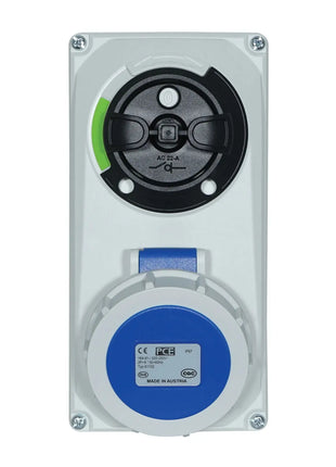 PCE 16A 230V 2P+E IP67 Switched Interlock Socket (61132-6)