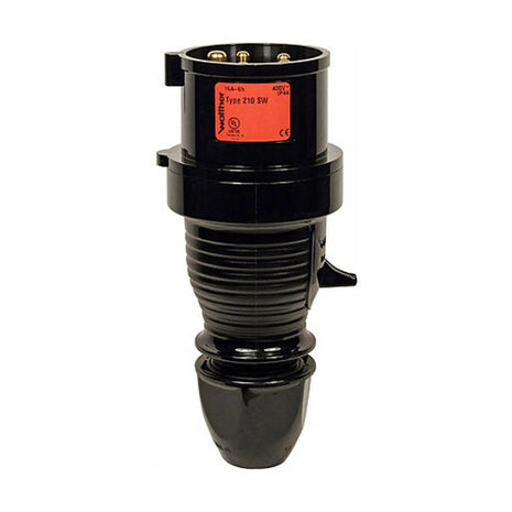 Walther 32A 415V 2P+E Black Plug 230SW