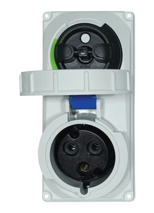 PCE 32A 230V 2P+E IP67 Switched Interlock Socket (61232-6)