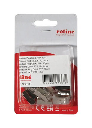 Roline Modular RJ45 Plugs FTP 8P8C Shielded 21.17.3061 (Pack of 10)