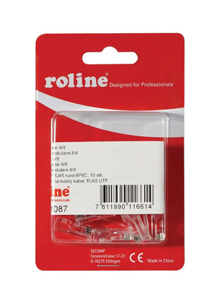 Roline Modular RJ45 Plugs UTP 8P8C Unshielded 12.01.1087 (Pack of 10)