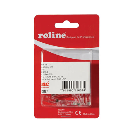 Roline Modular RJ45 Plugs UTP 8P8C Unshielded 12.01.1087 (Pack of 10)