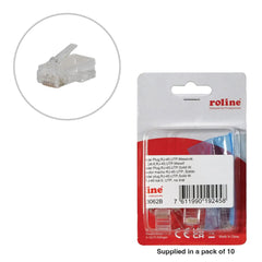 Roline Modular RJ45 Plugs UTP 8P8C Unshielded 21.17.3062 (Pack of 10)