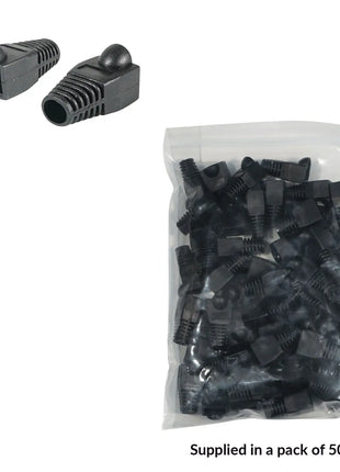 Elumen8 RJ45 Strain Relief 6.5mm Black (Pack of 50)