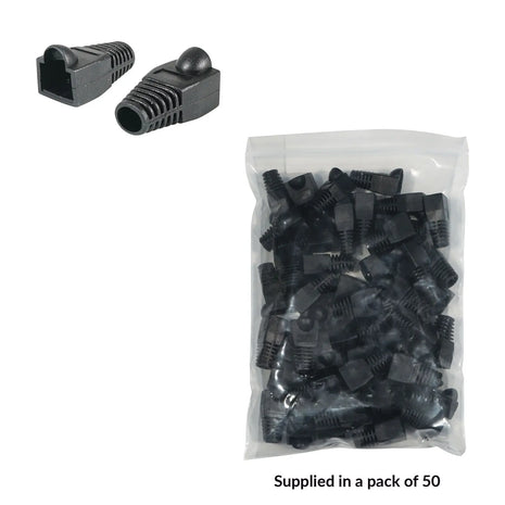 Elumen8 RJ45 Strain Relief 6.5mm Black (Pack of 50)