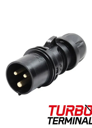 PCE 16A 230V 2P+E Black Plug (013-6TTx)