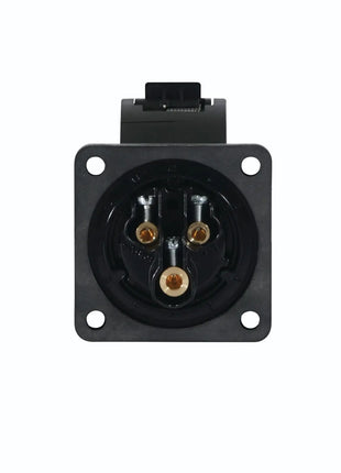 PCE 16A 230V 2P+E Panel Socket Black (313-6F6x)