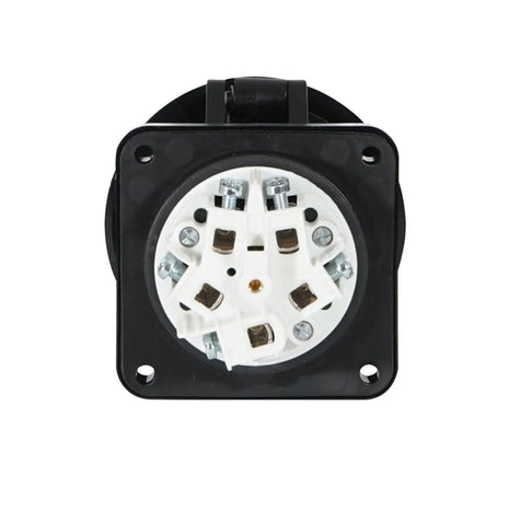 PCE 63A 415V 3P+N+E Panel Socket Black (3355-6xs)