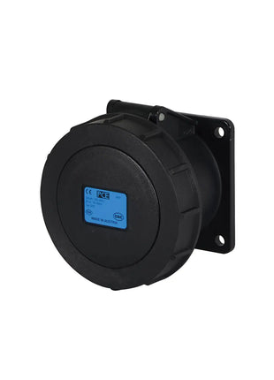 PCE 32A 230V IP67 2P+E Panel Socket Black (3232-6x)