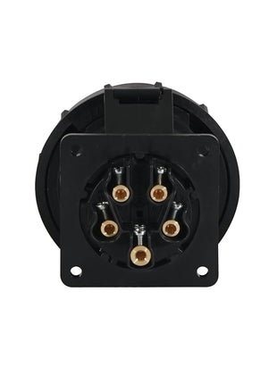 PCE 32A 415V 3P+N+E Panel Socket Black (3252-6x)