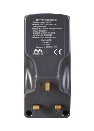 Masterplug Plug In RCD 30mA Adaptor (ARCDKG)