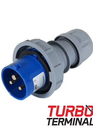 PCE 16A 230V 2P+E IP67 Plug Grey (0132-6tt)