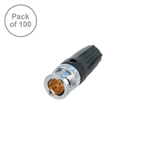 Neutrik BNC Connector rearTWIST Pack of 100 (NBNC75BLP9-D)