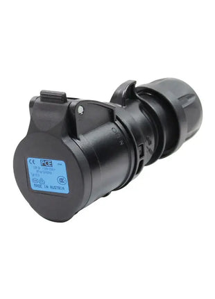 PCE 16A 230V 2P+E Black Socket (213-6X)