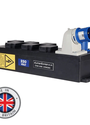 Elumen8 Rubber Distribution Unit 16A In/Out 6 x 13A Out