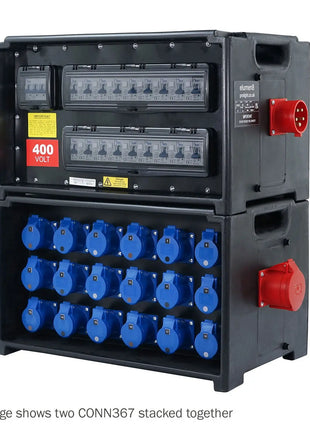 Elumen8 MERZ Distribution Box 32A 3PH In/Thru to 16A RCBO