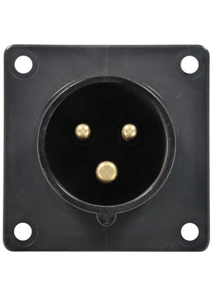 PCE 16A 230V 2P+E Black Appliance Inlet (613-6X)