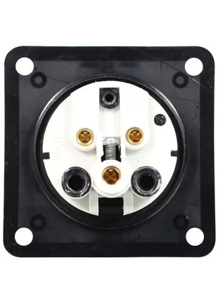 PCE 16A 230V 2P+E Black Panel Socket (313-6X)