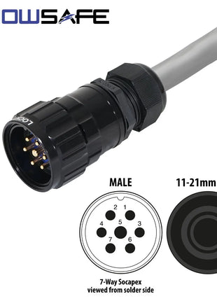 Elumen8 Socapex 7-Pin Line Male Plug 11-21mm