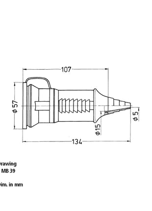 Mennekes 16A 230V 2P+E IP44 Black Schuko Socket (10755)
