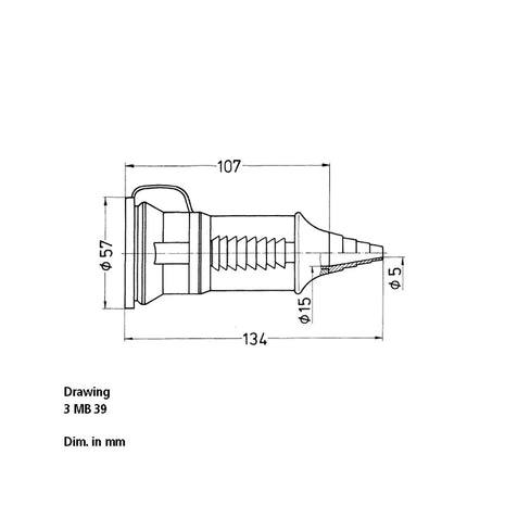 Mennekes 16A 230V 2P+E IP44 Black Schuko Socket (10755)