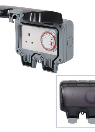 Masterplug IP66 13A Timer Socket (WP23TM24)