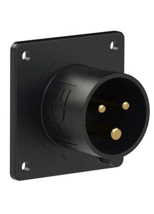 PCE 16A 230V 2P+E Panel Inlet Black (613-6x)