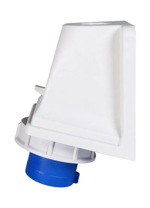 PCE 16A 230V 2P+E IP67 Wall Mount Angled Inlet (5132-6k)