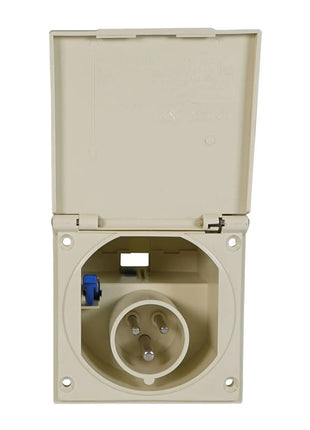 PCE 16A 230V 2P+E Caravan Panel Inlet (0137-6)